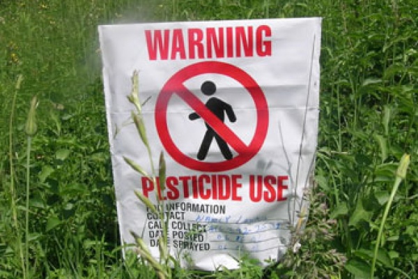 pesticide sign